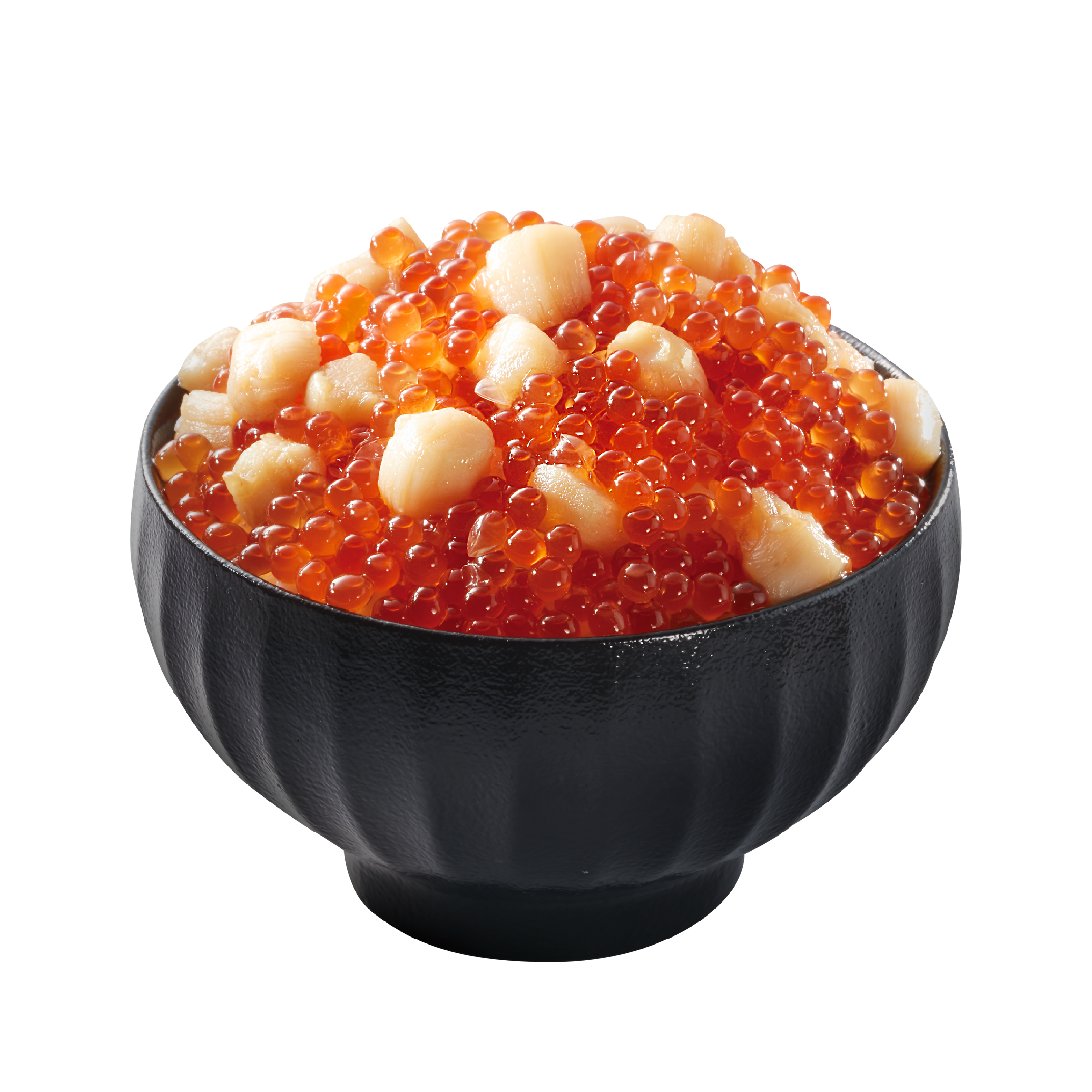 Salmon Roe and Scallop Donburi